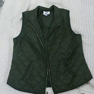 Riding Vest, Olive Green with Full Zip, Old Navy